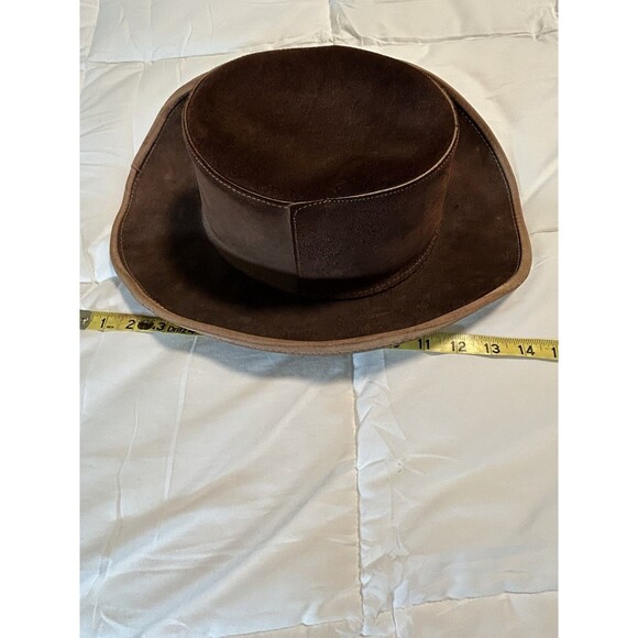 Skullys By Henschel Brown Leather Suede Hat Size XL Made In USA St. Louis, MO - Picture 5 of 8